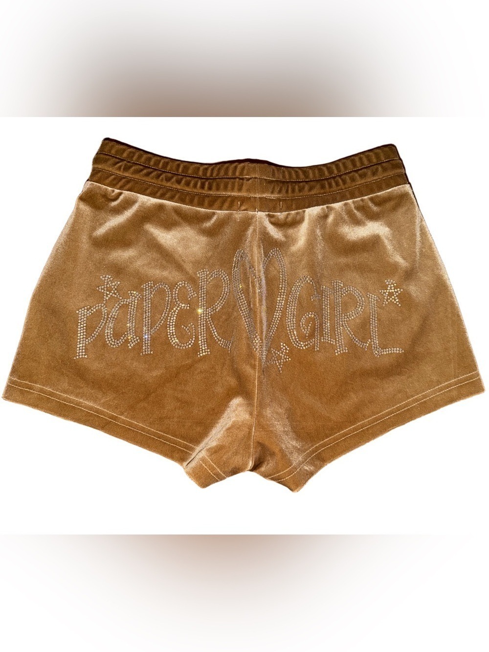 Y2K *Paperboy Official Velvet "Paper Girl" Rhinestone 2-Piece Set -Size Large - Picture 4 of 16